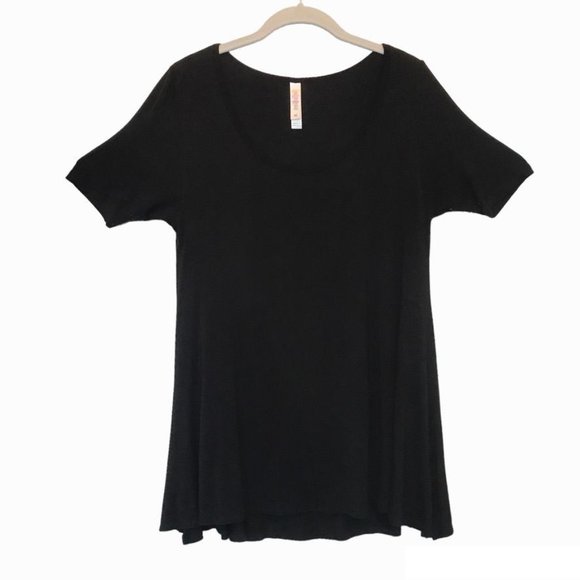 LuLaRoe Simply Comfortable Short Sleeve Knit Top in Black - Size XS - Picture 1 of 5